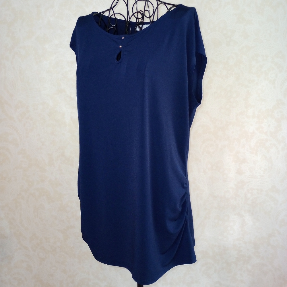 New York & Company Navy Blue Top -L